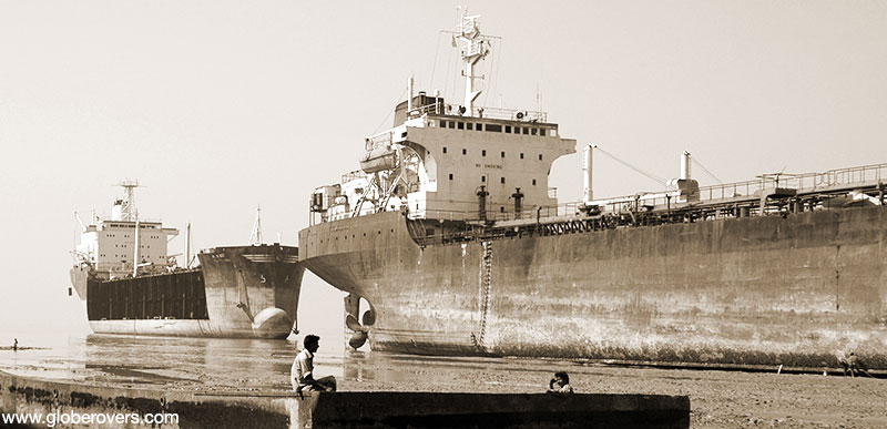 The ship-breaking-yards at Chittagong, Bangladesh