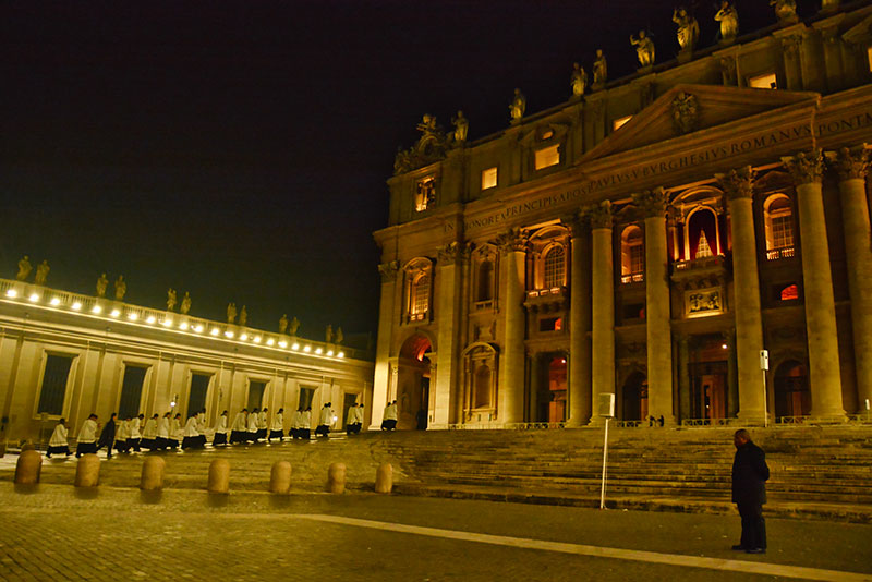In front of Saint Peter’s Basilica, Vatican.