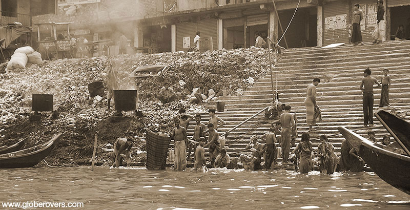 Washing in the Buriganga River, Dhaka