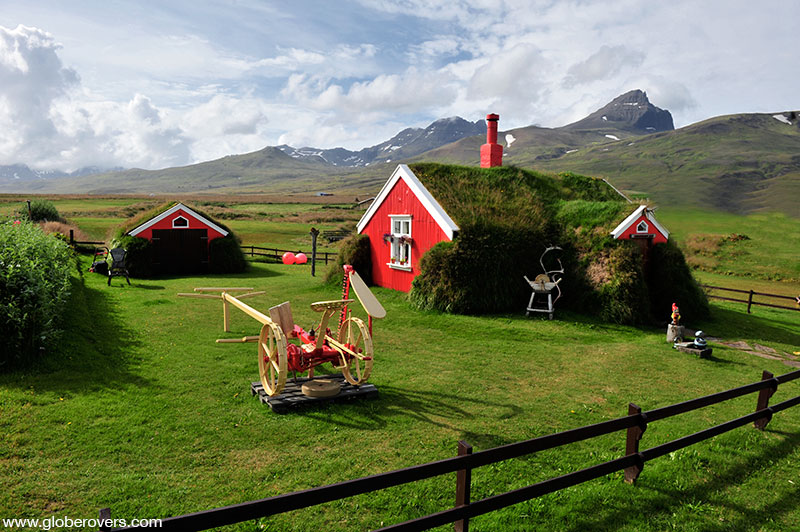 Turf house at Borgarfjordur eystri, (Bakkageroi), Iceland