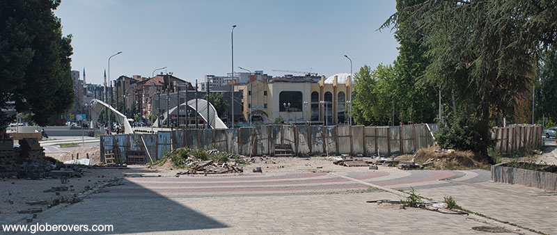 At border of North Mitrovica, Kosovo