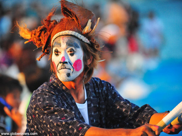 Clown at Eisa Chatan Festival, Okinawa, JAPAN