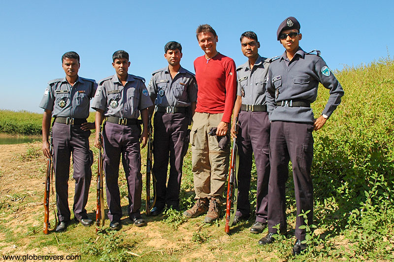 Safely guarded while trekking the Chittagong Hill Tracts, Bangladesh