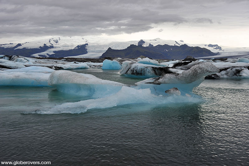 Jökulsárlón glacial lake, Situated at the head of the Breiðamerkurjökull glacier, Iceland
