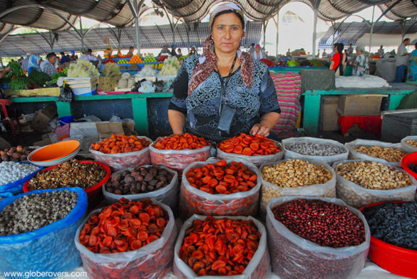Dried fruits at the Chorsu Bazaar, Tashkent, Uzbekistan