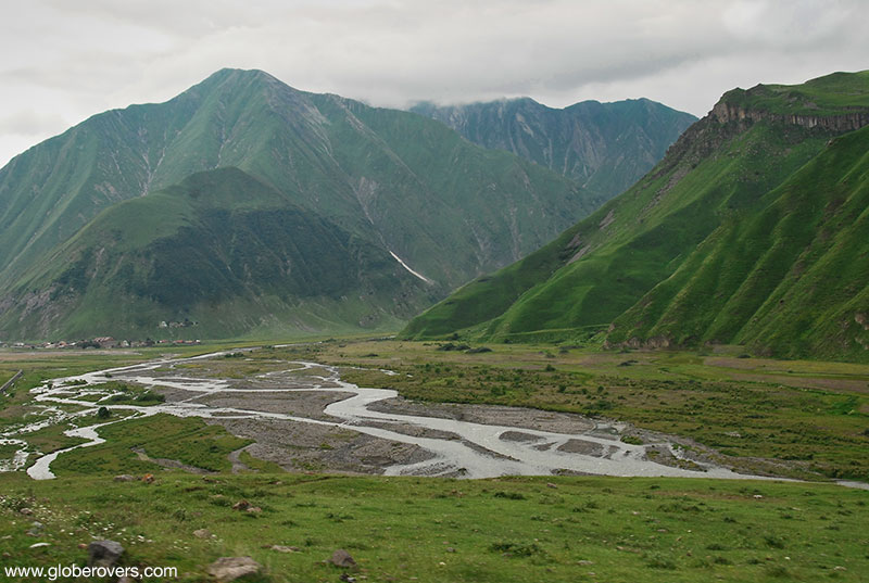 Military Highway from Tbilisi to Kazbegi in Georgia, Caucasus
