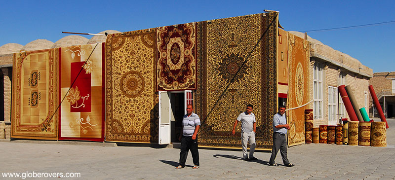Carpets for sale in Bukhara, Uzbekistan