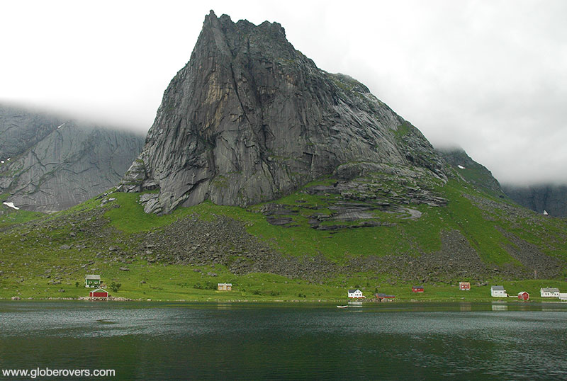Along the rugged coast of the Lofoten Islands, Norway