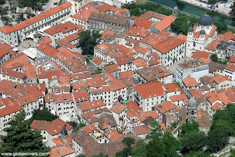 View from mountain of Stari Grad, Kotor, Montenegro