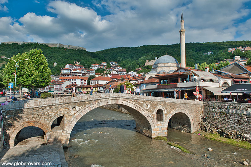 Stone Bridge in the old town of Prizren, Kosovo