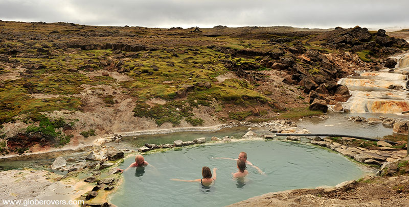 At Hveravellir take a dip in the natural hot springs