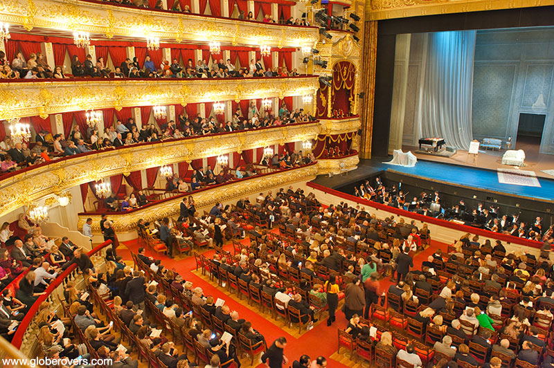 Interior of the Bolshoi Theatre, Moscow, Russia