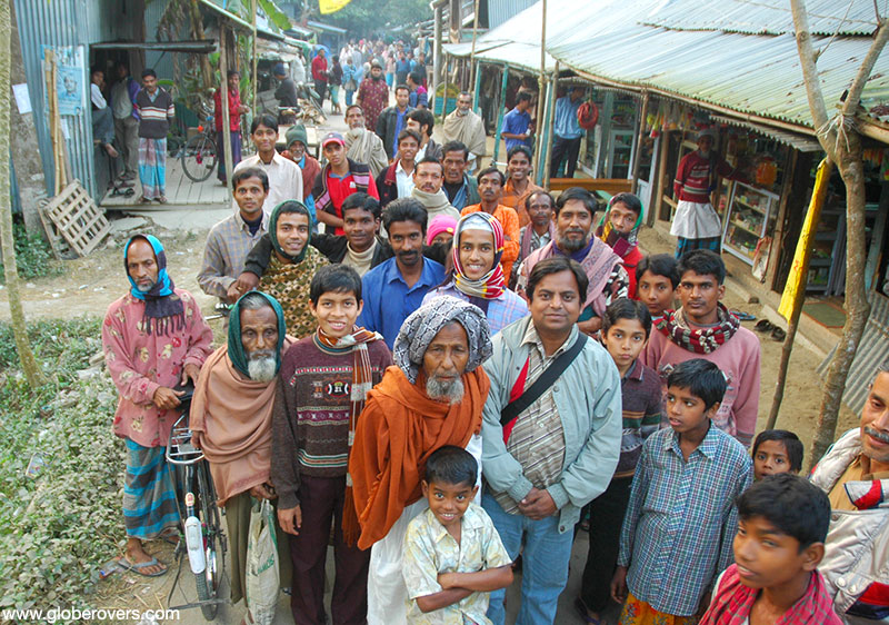 Everybody wants to be in the photo. Village of Bamrail, Bangladesh