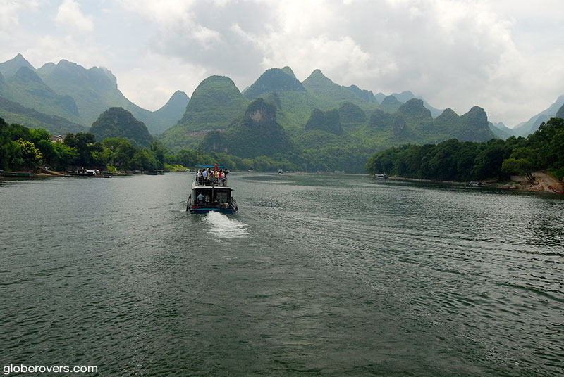 Boat Ride on the Li River between Guilin and Yangshuo, Guangxi, China
