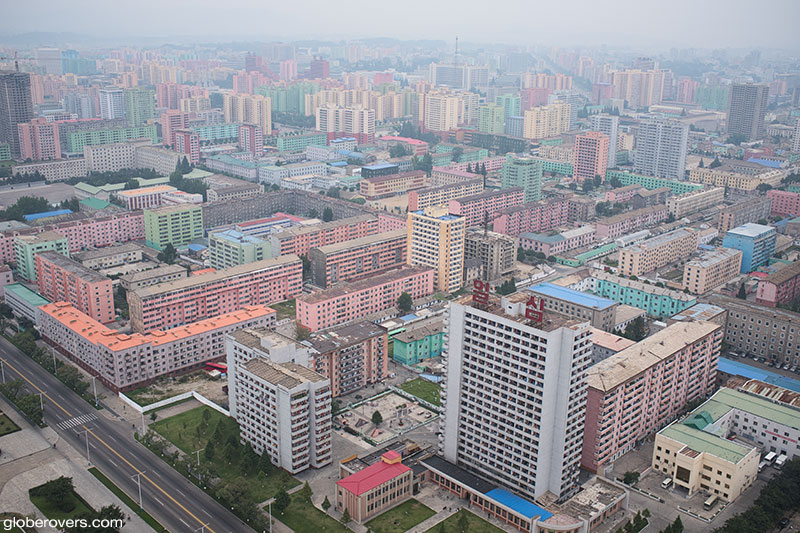View from the Juche Tower over Pyongyang, North Korea