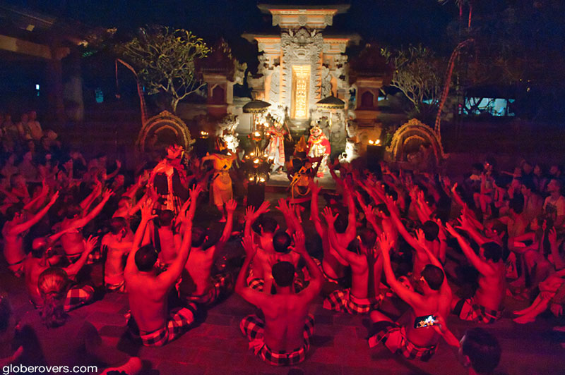 Kecak Dance at Pura Dalem Taman Kaja, Ubud, Bali, Indonesia