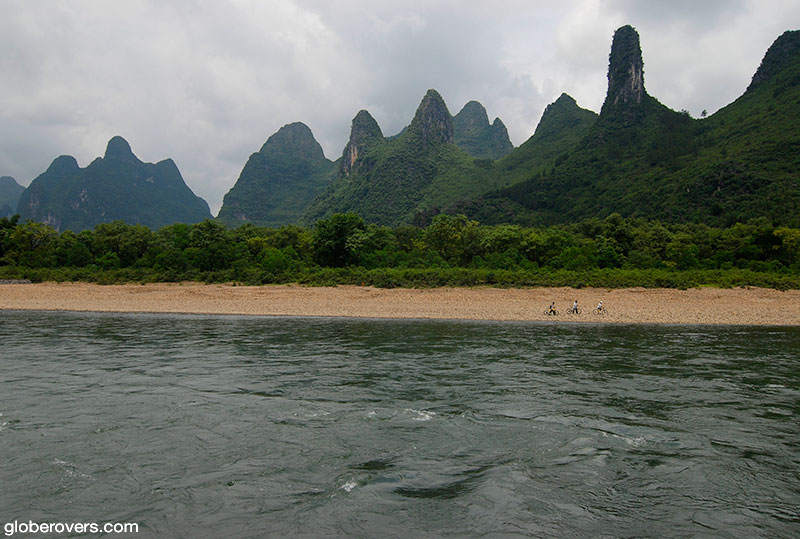 Along the banks of the Li River between Guilin and Yangshuo, Guangxi, China