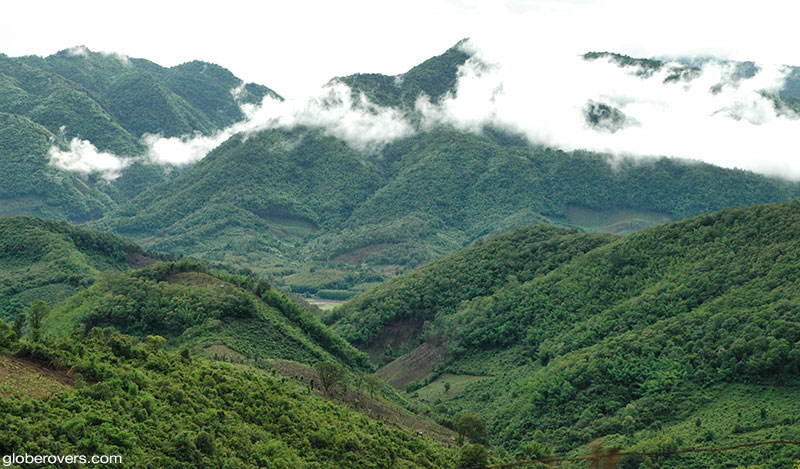 The road from Vang Vieng to Luang Prabang, Laos