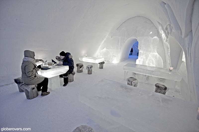 Restaurant inside the Kemi SnowCastle, Finland