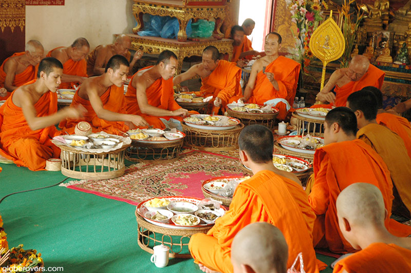 Monks at a monastery in Luang Prabang, Laos