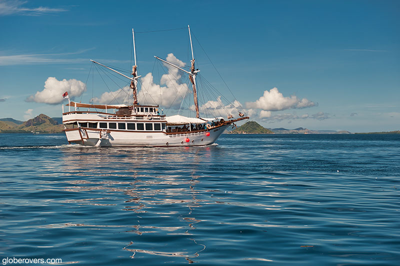 Sailing to Komodo Island from Labuan Bajo, Flores Island, Indonesia