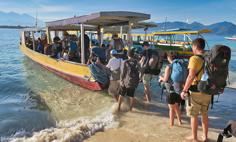 It is easy to catch a boat to visit all three Gili Islands