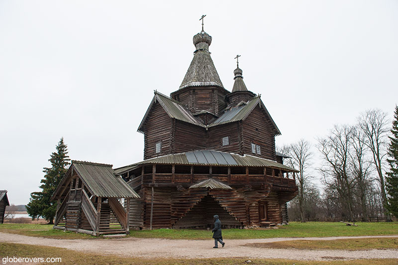Vitoslavitsy Museum of Folk Wooden Architecture outside Veliky Novgorod, Russia