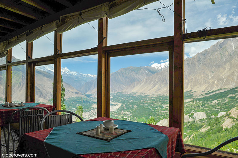 Views over Karimabad from the "Eagle's Nest Hotel" in Duker Village, Lower Hunza Valley, Pakistan