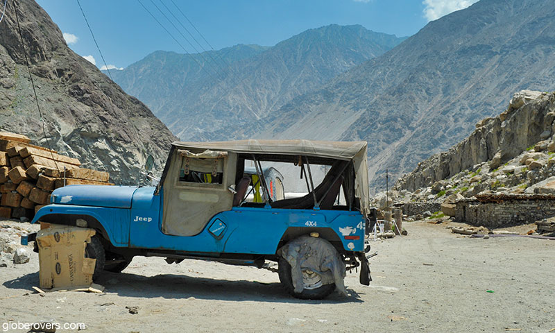 The Landrover for the scary ride to Fairy Meadows, Pakistan