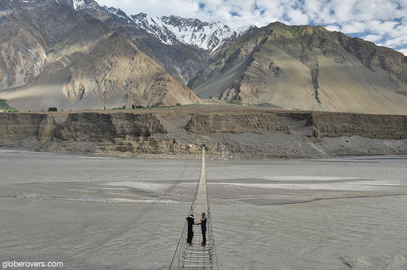 The Hussaini Hanging Bridge south of Passu Glacier, Hunza Valley