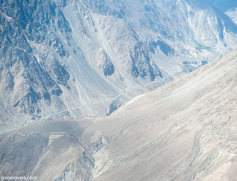 The road north of Gilgit village to the Hunza Valley, Pakistan