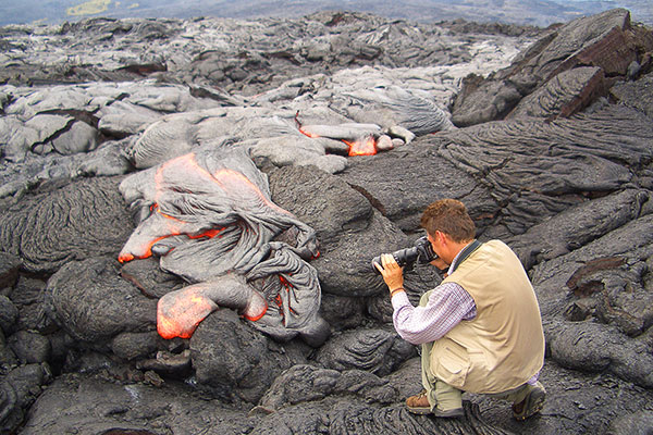 Peter at Kilauea Volcano, Hawaii