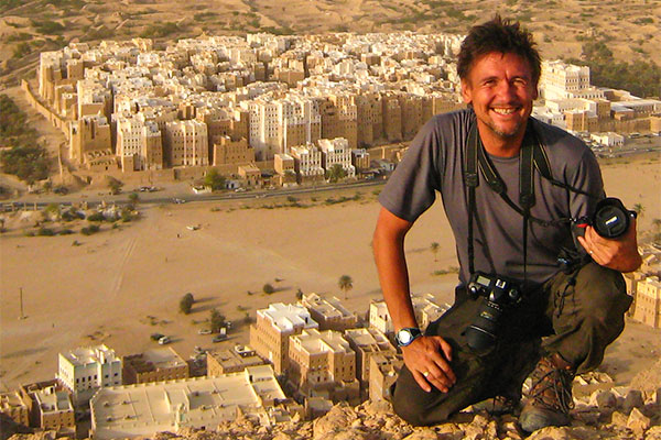 Peter in Shibam, Hadramawt Valley, Yemen