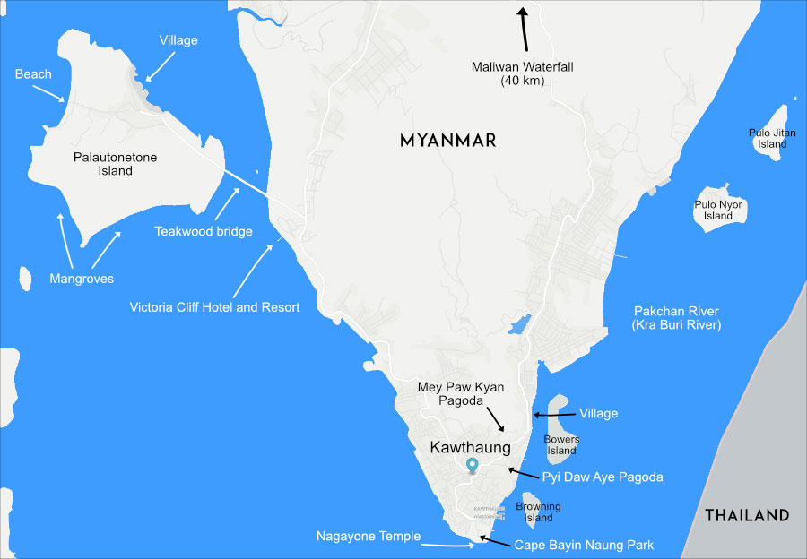 Map, kawthuang Myanmar