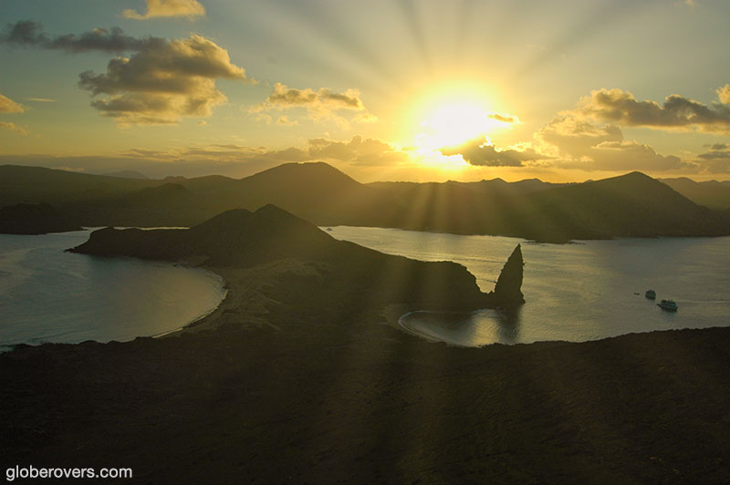 Pinnacle Rock and surroundings in Bartolome island, Galapagos, Ecuador