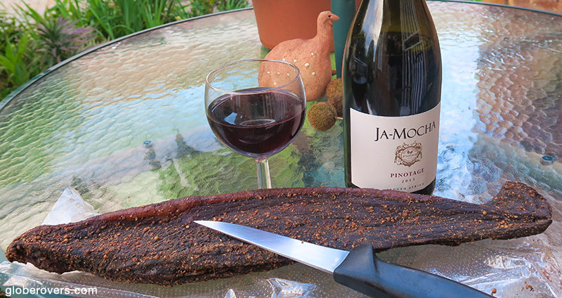 South African wine and biltong