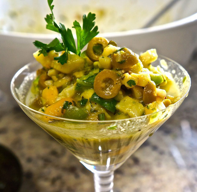 Ceviche Galapagos in glass