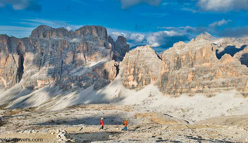 Views from Rifugio Lagazuoi, Monte Lagazuoi, Cortina d'Ampezzo, Dolomites, Italy
