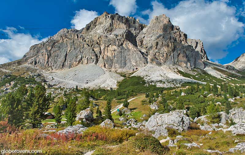 Views from Rifugio Lagazuoi, Monte Lagazuoi, Cortina d'Ampezzo, Dolomites, Italy