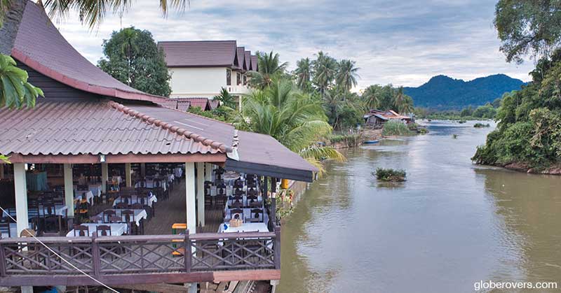 Restaurants on northern Don Khon, southern Laos