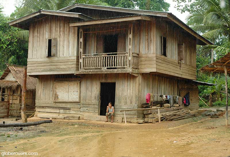 House of the hill tribes outside Luang Prabang, Laos