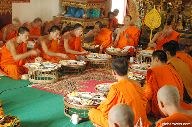 Monk ordination lunch, Luang Prabang, Laos