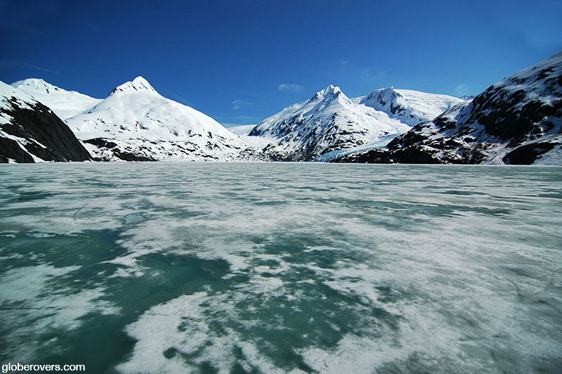 Portage Glacier and Portage Lake, Alaska, USA