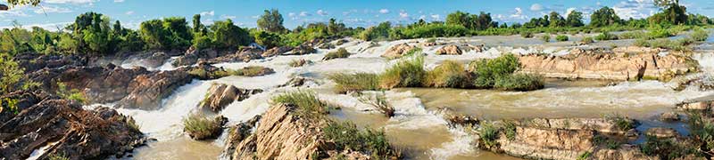 Somphamit waterfall, northern part of Don Khon, southern Laos