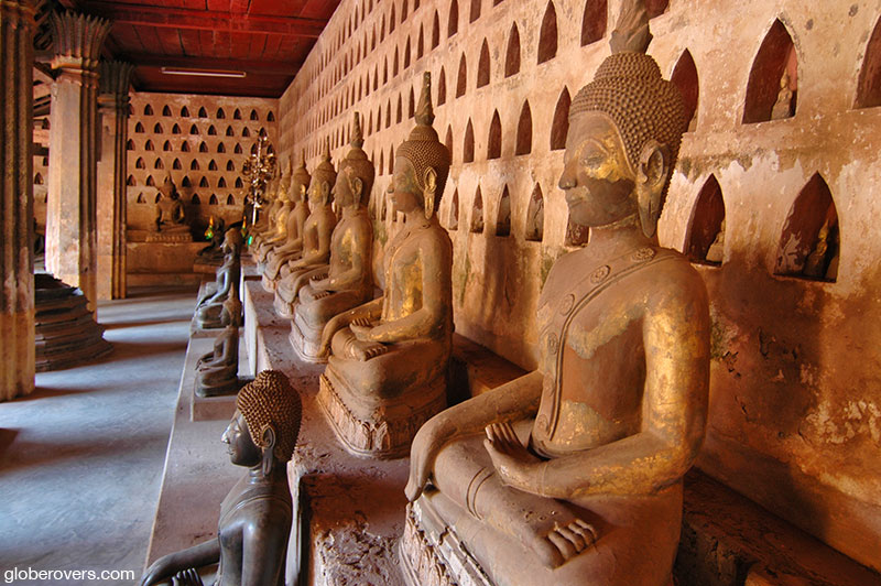 Buddha statues at Wat Si Saket, Vientiane, Laos