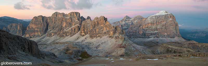 Views from Rifugio Lagazuoi, Monte Lagazuoi, Cortina d'Ampezzo, Dolomites, Italy