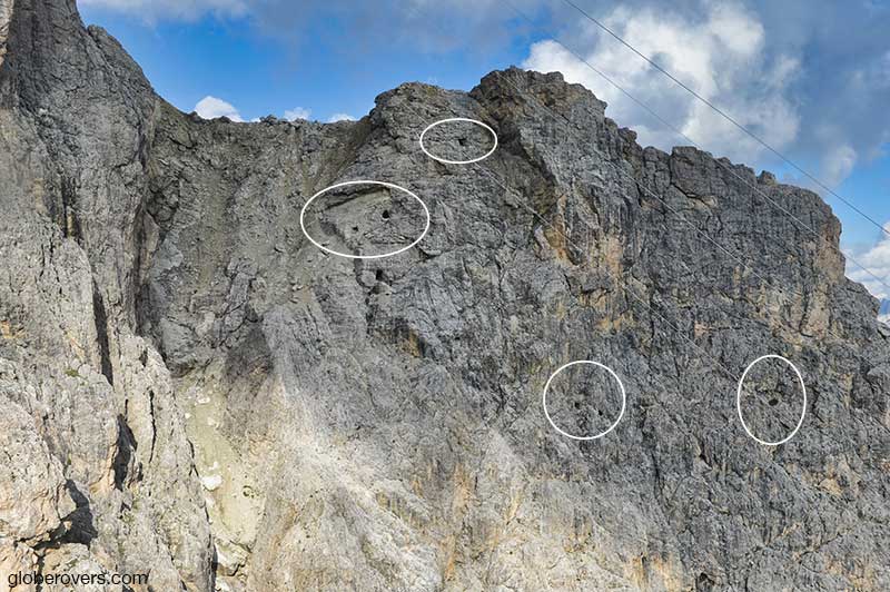 War tunnels in the dolomites, Italy