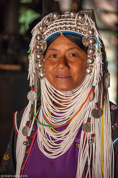 Woman at Ho Kyein Htet Akha village south of Kengtung, Shan State, Myanmar