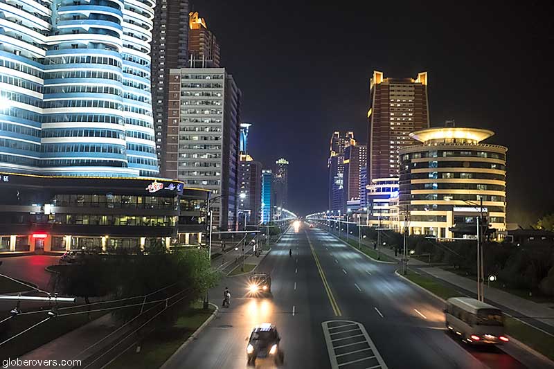 Residential buildings at Mirae Scientists Street, Pyongyang, North Korea, DPRK