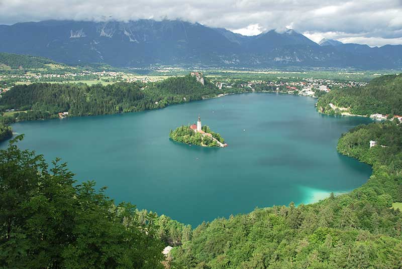 Lake Bled, with Bled Island (Blejski otok) and its 17th-century pilgrimage church dedicated to the Assumption of Mary, is located in a very picturesque part of Slovenia, northwest of its capital, Ljubljana.